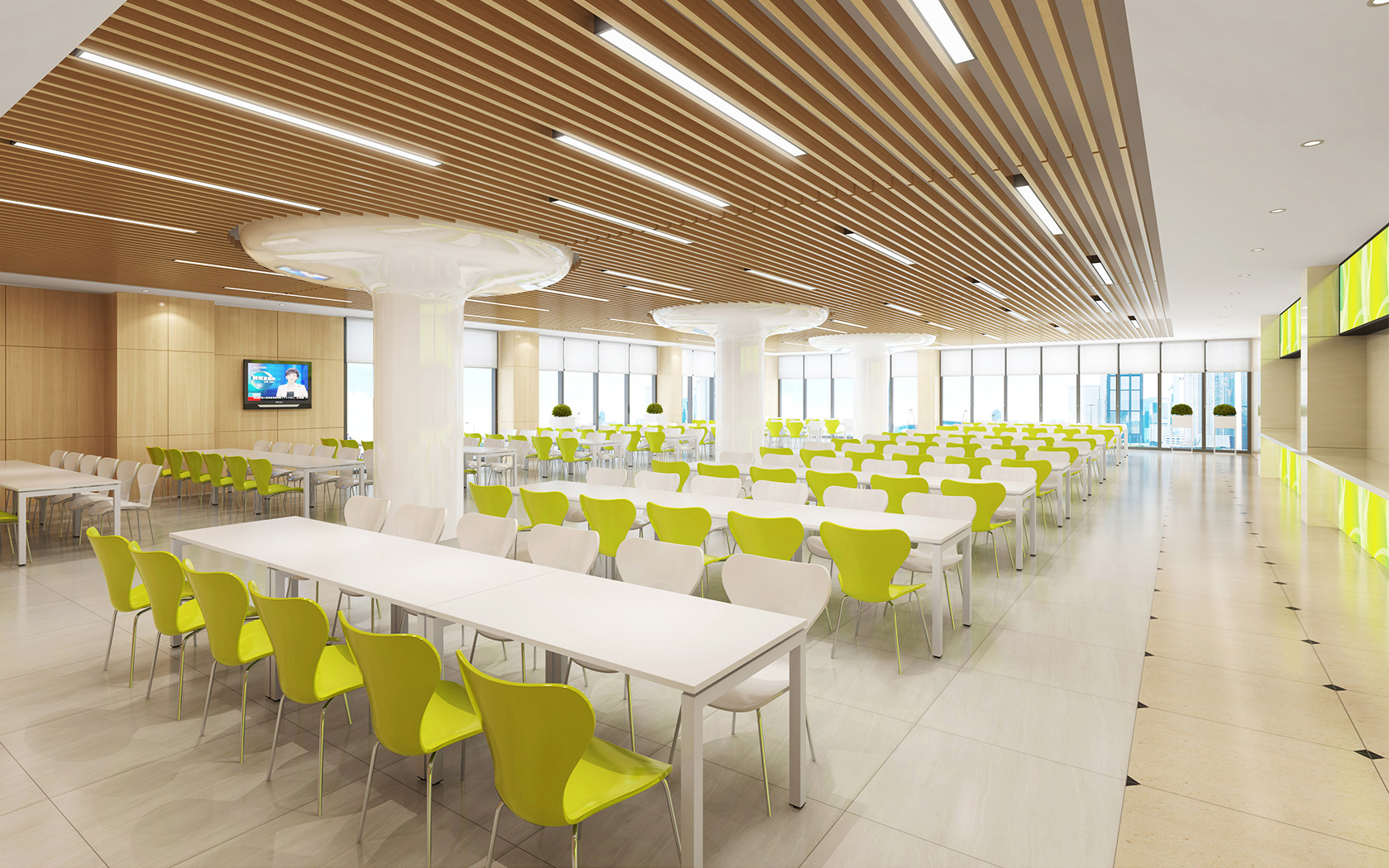 飯?zhí)眉揖?><p>&nbsp;1.優(yōu)雅設(shè)計(jì)提升舒適感</p><p>&nbsp;家具的設(shè)計(jì)直接影響著學(xué)生的用餐氛圍?，F(xiàn)代、簡(jiǎn)約的設(shè)計(jì)風(fēng)格可以提升視覺愉悅感，而符合人體工學(xué)的座椅和桌子則保障舒適度。舒適的用餐環(huán)境能夠有效緩解學(xué)生的疲勞，讓用餐成為一天中放松的時(shí)刻。</p><p>&nbsp;2.靈活布局支持社交互動(dòng)</p><p>&nbsp;靈活可調(diào)的家具布局能夠促進(jìn)學(xué)生間的互動(dòng)和交流。長(zhǎng)桌和開放式座位安排為小組討論和社交活動(dòng)提供了便利，同時(shí)單獨(dú)的小桌設(shè)置也適合希望獨(dú)處的學(xué)生。這樣的多樣化布局可以滿足不同需求，從而提升學(xué)生的用餐體驗(yàn)。</p><p>&nbsp;3.耐用材料保障安全衛(wèi)生</p><p>&nbsp;飯?zhí)眉揖呤褂媚陀们乙子谇鍧嵉牟牧希軌虼_保安全衛(wèi)生的用餐環(huán)境。不易損壞和抗菌的材料不僅降低了維護(hù)成本，還能有效防止細(xì)菌滋生，保障學(xué)生健康。</p><p>&nbsp;4.趣味設(shè)計(jì)營(yíng)造愉悅氛圍</p><p>&nbsp;運(yùn)用色彩豐富、造型新穎的家具設(shè)計(jì)，可以有效營(yíng)造輕松愉悅的用餐氛圍。趣味性的設(shè)計(jì)能夠激發(fā)學(xué)生的創(chuàng)造力和想象力，讓用餐空間更加吸引人，成為學(xué)生們喜歡停留的地方。</p><p>&nbsp;5.科技融入提升便捷性</p><p>&nbsp;現(xiàn)代化的飯?zhí)眉揖哌€可以結(jié)合科技元素，如內(nèi)置充電插座、無線網(wǎng)絡(luò)或智能點(diǎn)餐系統(tǒng)，這些設(shè)計(jì)可以極大地提升學(xué)生的用餐便捷性，使飯?zhí)眉揖卟粌H僅是提供用餐的設(shè)施，更成為日常學(xué)習(xí)生活的一部分。</p><p>&nbsp;結(jié)論</p><p>&nbsp;學(xué)校飯?zhí)眉揖叩脑O(shè)計(jì)和配置，直接影響學(xué)生的用餐體驗(yàn)。通過精心設(shè)計(jì)的家具，學(xué)?？梢詾閷W(xué)生提供一個(gè)舒適、安全和充滿活力的用餐環(huán)境。這不僅有助于學(xué)生的身心健康，也提升了他們的整體學(xué)習(xí)體驗(yàn)。合理的家具配置是學(xué)校提高教育服務(wù)質(zhì)量，營(yíng)造良好學(xué)習(xí)氛圍的一項(xiàng)重要舉措。</p> 		</div>
		<div   id=